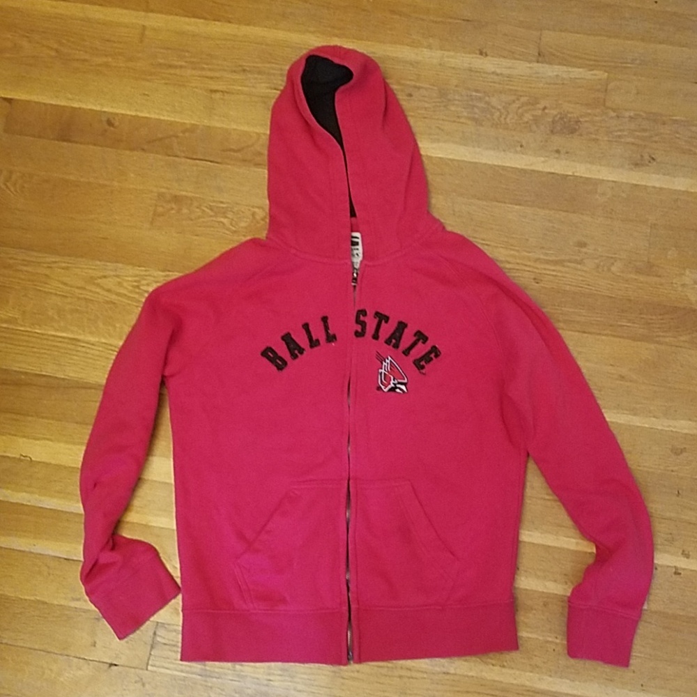 Ball State hooded sweatshirt with zipper